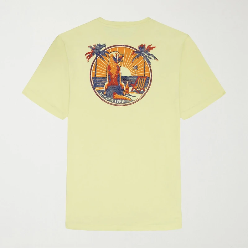 IZOD Saltwater Mens Crew Neck Short Sleeve Classic Fit Big and Tall Graphic T-Shirt