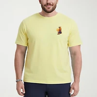 IZOD Saltwater Mens Crew Neck Short Sleeve Classic Fit Big and Tall Graphic T-Shirt