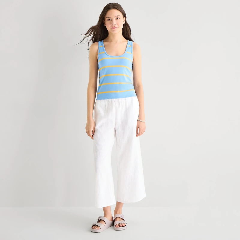Hurley Womens Juniors Scoop Neck Sleeveless Tank Top