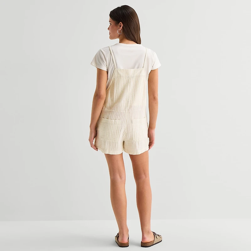 Arizona Sleeveless Womens Shortalls Juniors