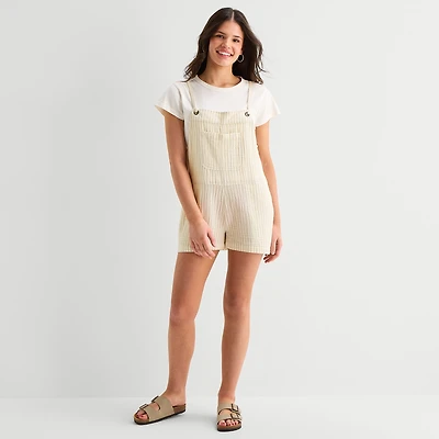 Arizona Sleeveless Womens Shortalls Juniors