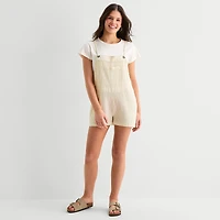 Arizona Sleeveless Womens Shortalls Juniors