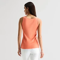 St. John's Bay Womens Scoop Neck Sleeveless Tank Top