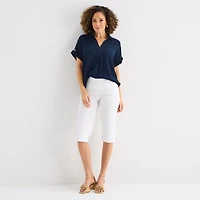 Liz Claiborne Womens Tall Short Sleeve Blouse