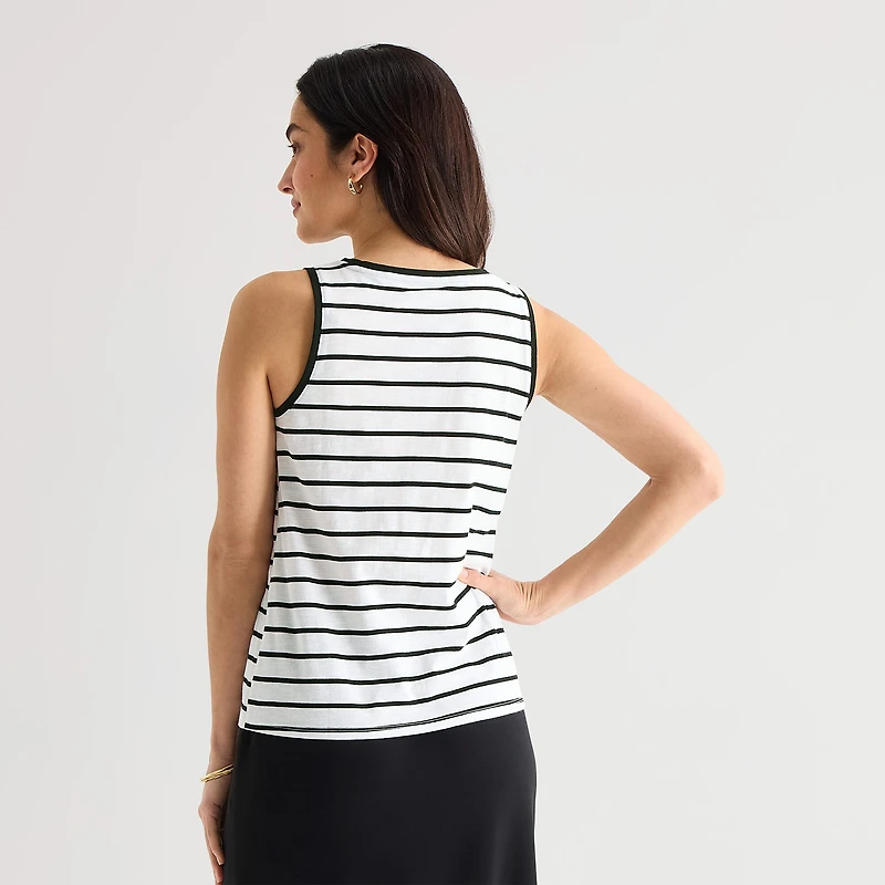 St. John's Bay Womens Tall Crew Neck Sleeveless Tank Top