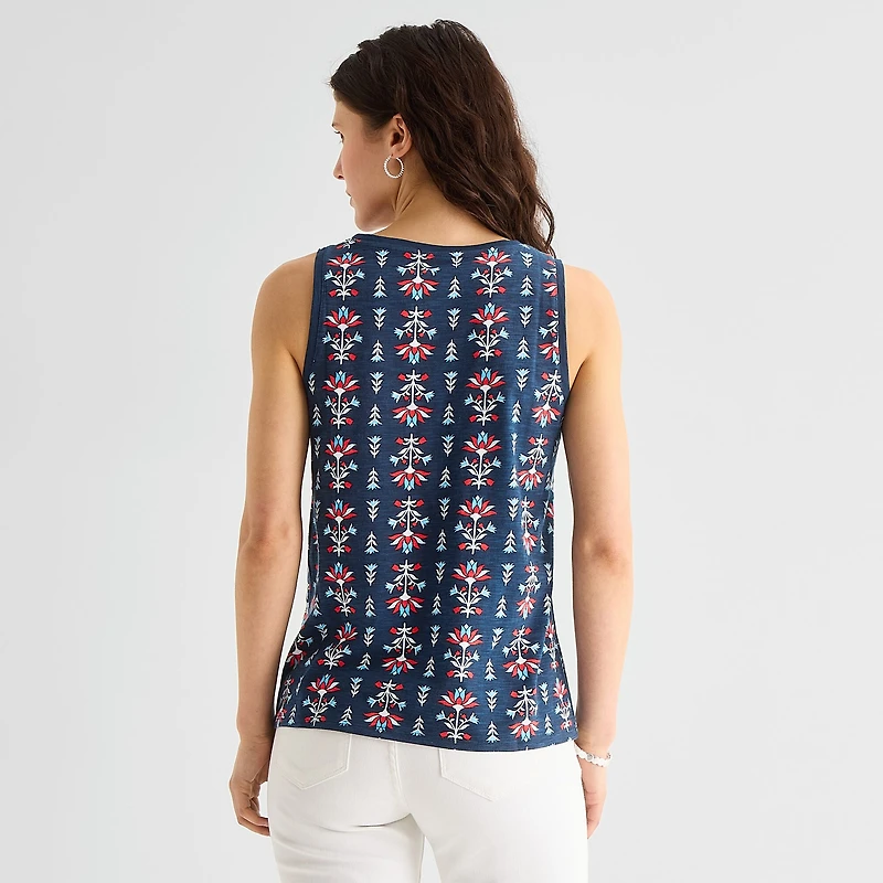 St. John's Bay Womens Tall Crew Neck Sleeveless Tank Top