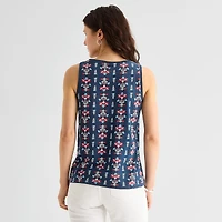 St. John's Bay Womens Tall Crew Neck Sleeveless Tank Top
