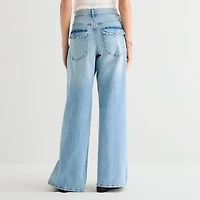 Arizona Womens Juniors Short Low Rise Baggy Fit Jean