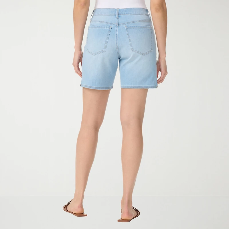 Gloria Vanderbilt Amanda Womens 6" High Rise Denim Short