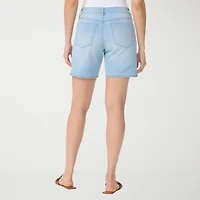 Gloria Vanderbilt Amanda Womens 6" High Rise Denim Short