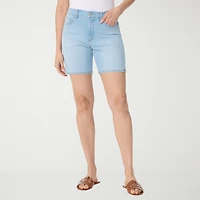 Gloria Vanderbilt Amanda Womens 6" High Rise Denim Short