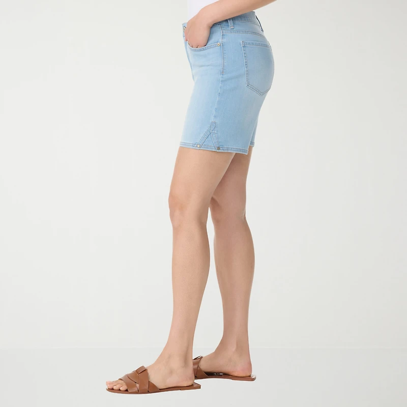 Gloria Vanderbilt Amanda Womens 6" High Rise Denim Short