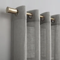 Archaeo Akari Slub Textured Linen Blend Grommet Top Sheer Single Curtain Panel