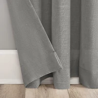Archaeo Akari Slub Textured Linen Blend Grommet Top Sheer Single Curtain Panel