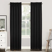 Sun Zero Evan Rod Pocket Energy Saving Blackout Single Curtain Panel