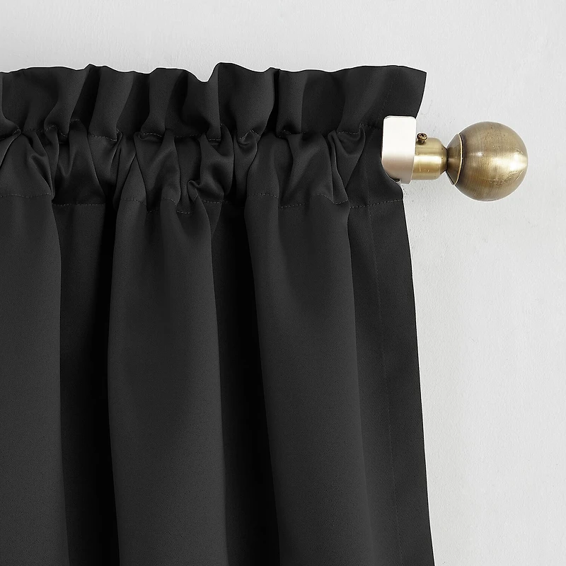 Sun Zero Evan Rod Pocket Energy Saving Blackout Single Curtain Panel