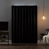 Sun Zero Oslo Rod Pocket Energy Saving 100% Blackout Single Curtain Panel