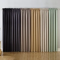 Sun Zero Oslo Rod Pocket Energy Saving 100% Blackout Single Curtain Panel