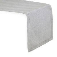 Fieldcrest Luxury Cotton-Linen Herringbone Table Runner