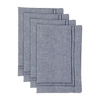 Fieldcrest Luxury Cotton-Linen Herringbone 4-pc. Napkins