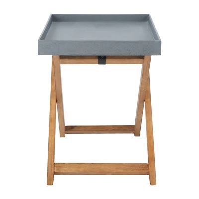 Safavieh Terance Patio Collection Folding Weather Resistant Side Table