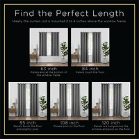 Eclipse Fresno Rod Pocket Blackout Single Curtain Panel