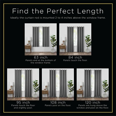 Eclipse Tricia Rod Pocket Light-Filtering Single Curtain Panel