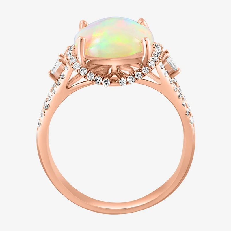 Effy Final Call Limited Quantities! Womens 3/8 CT. T.W. Genuine White Opal 14K Gold Cocktail Ring