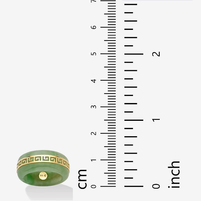 9M Genuine Jade 14K or 10k Gold Band