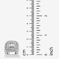 DiamonArt® Mens 3 CT. T.W. White Cubic Zirconia Sterling Silver Fashion Ring