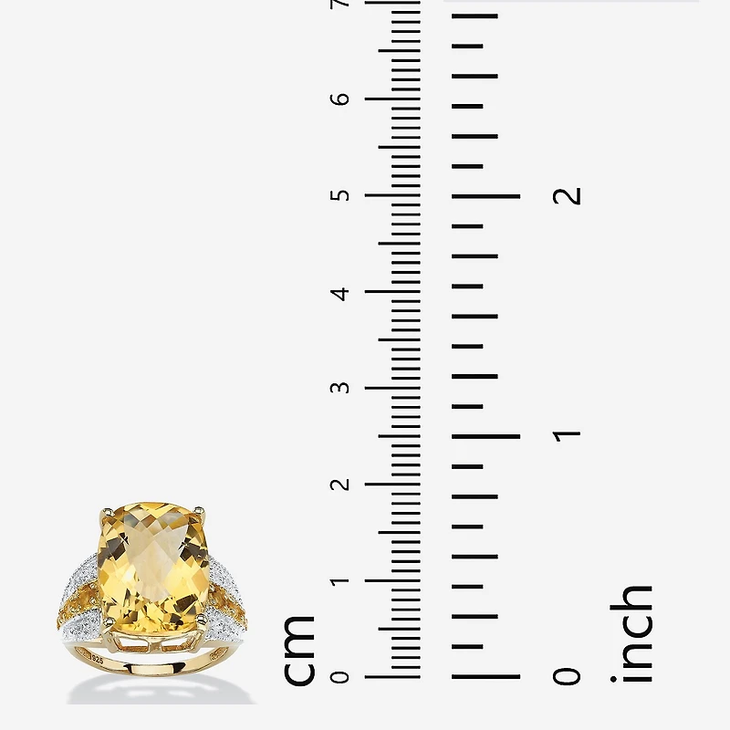 Womens Genuine Gemstone Sterling Silver Cocktail Ring