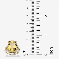 Womens Genuine Gemstone Sterling Silver Cocktail Ring