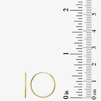Womens 10K Gold 20mm Round Hoop Earrings