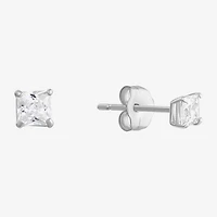Cubic Zirconia 14K Gold 3mm Stud Earrings