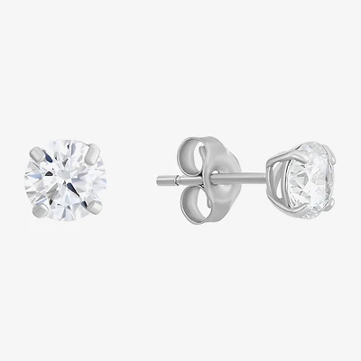 Cubic Zirconia 14K Gold 4mm Stud Earrings