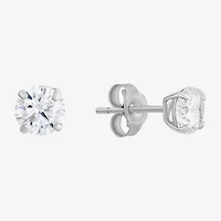 Cubic Zirconia 14K Gold 4mm Stud Earrings