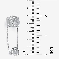 DiamonArt® Womens 1 3/4 CT. T.W. White Cubic Zirconia Sterling Silver Round Cocktail Ring