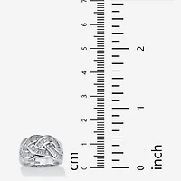 DiamonArt® Womens 1 3/4 CT. T.W. White Cubic Zirconia Platinum Over Silver Cocktail Ring