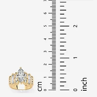 Womens 3 3/4 CT. T.W. Cubic Zirconia 14K Gold Over Brass Engagement Ring