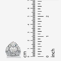 DiamonArt® Womens White Cubic Zirconia Platinum Over Silver Bridal Set