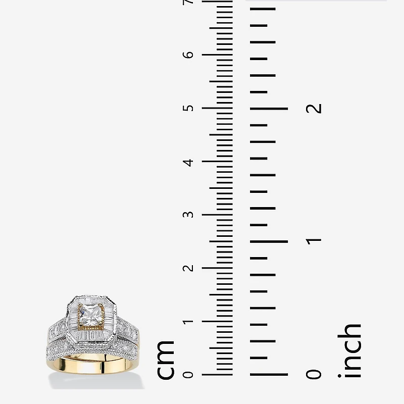 Womens 2 1/3 CT. T.W. Cubic Zirconia 14K Gold Over Brass Bridal Set