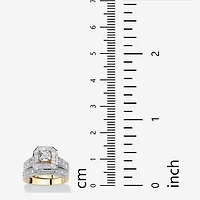 Womens 2 1/3 CT. T.W. Cubic Zirconia 14K Gold Over Brass Bridal Set