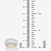 DiamonArt® Womens 4 1/2 CT. T.W. White Cubic Zirconia 18K Gold Over Silver Engagement Ring