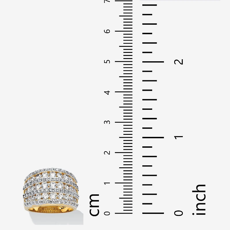 Womens 2 /2 CT. T.W. Cubic Zirconia 14K Gold Over Brass Cocktail Ring