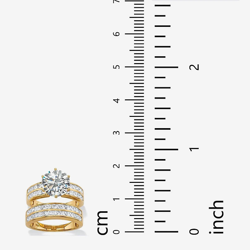 DiamonArt® Womens / CT. T.W. White Cubic Zirconia 18K Gold Over Silver Bridal Set