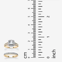 Womens 1/3 CT. T.W. Cubic Zirconia 18K Gold Over Brass Bridal Set
