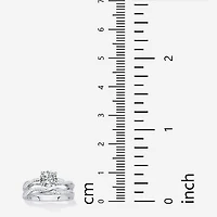 DiamonArt® Womens 1 3/4 CT. T.W. White Cubic Zirconia Sterling Silver Bridal Set