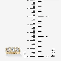 DiamonArt® 8MM 4 1/2 CT. T.W. White Cubic Zirconia 14K Gold Over Silver Band