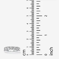 DiamonArt® 2MM 3 1/2 CT. T.W White Cubic Zirconia Platinum Over Silver Round Band