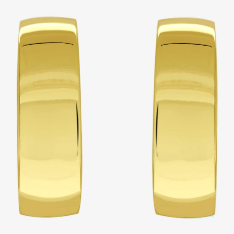 Silver Reflections Womens 14K Gold Over Brass 30mm Hoop Earrings